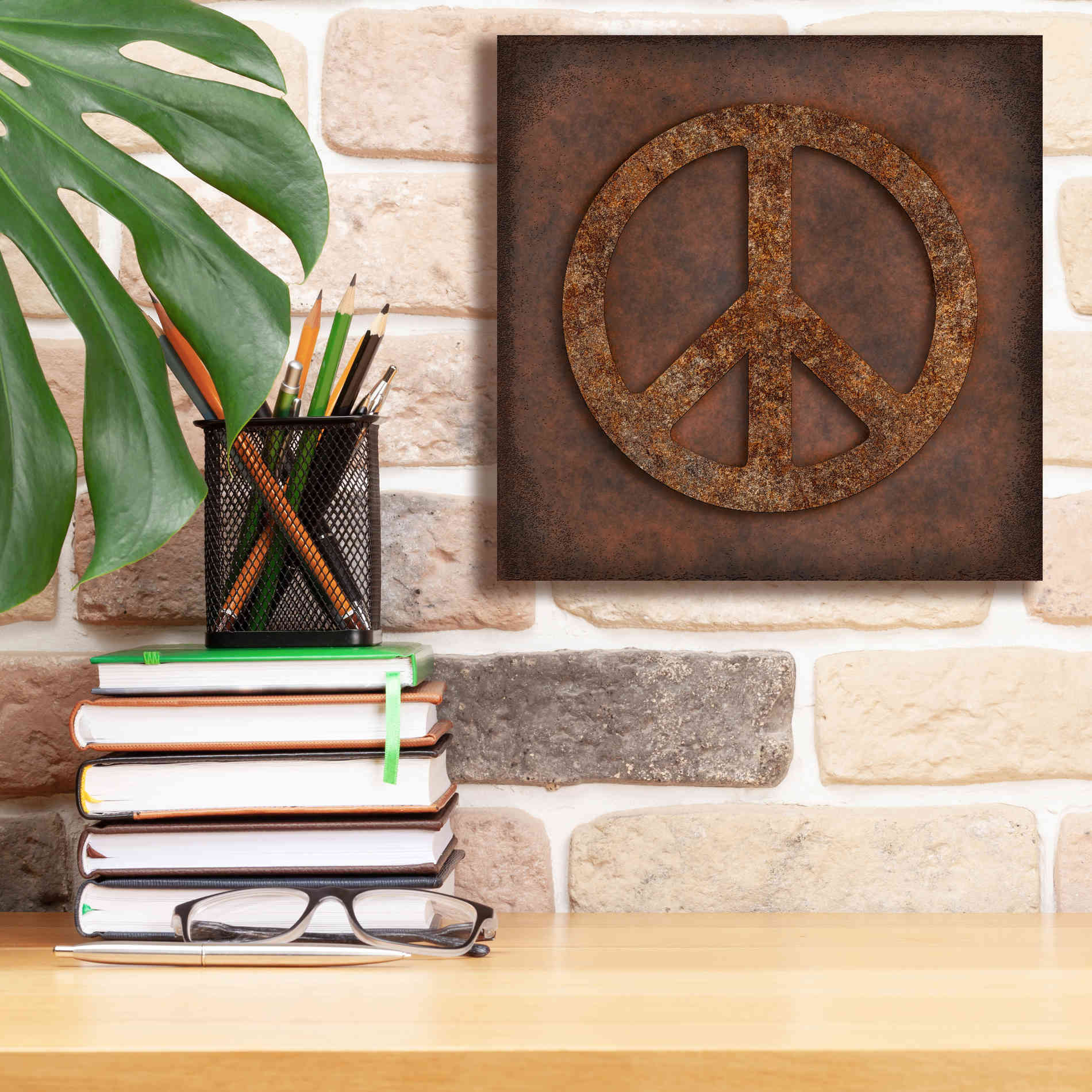 'Rusted Peace ' by Andrea Haase, Giclee Canvas Wall Art,12 x 12