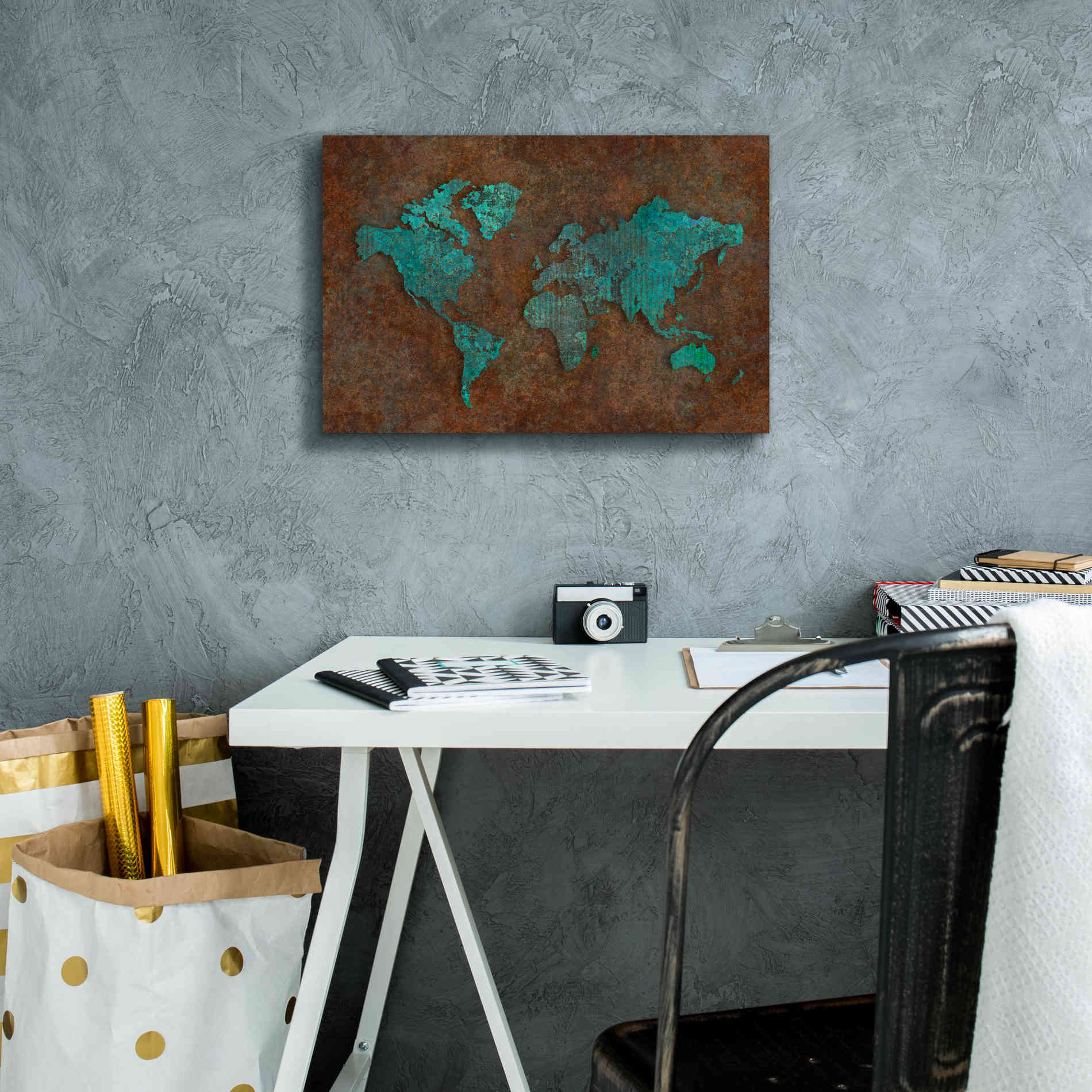 'Rusted World' by Andrea Haase, Giclee Canvas Wall Art,18 x 12