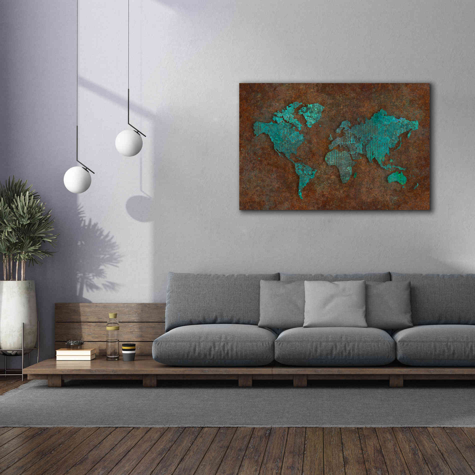 'Rusted World' by Andrea Haase, Giclee Canvas Wall Art,60 x 40