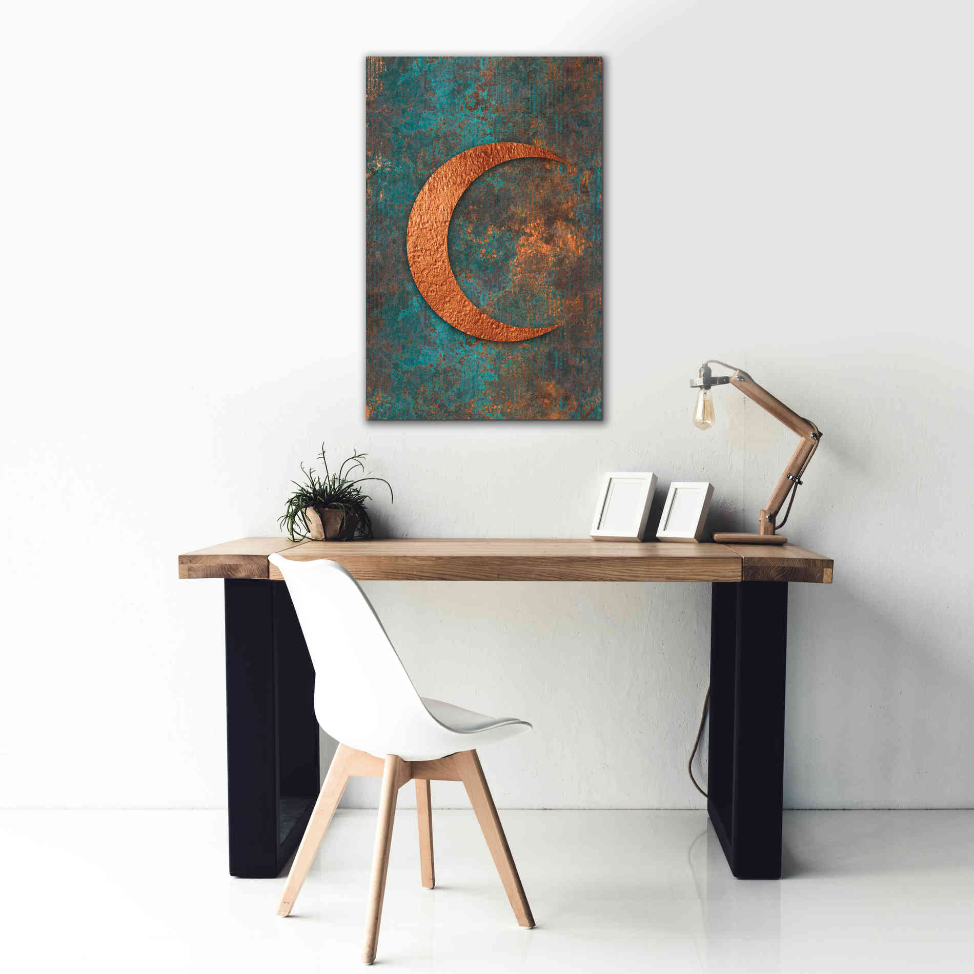 'Moon Symbiosis Of Rust And Copper' by Andrea Haase, Giclee Canvas Wall Art,26 x 40