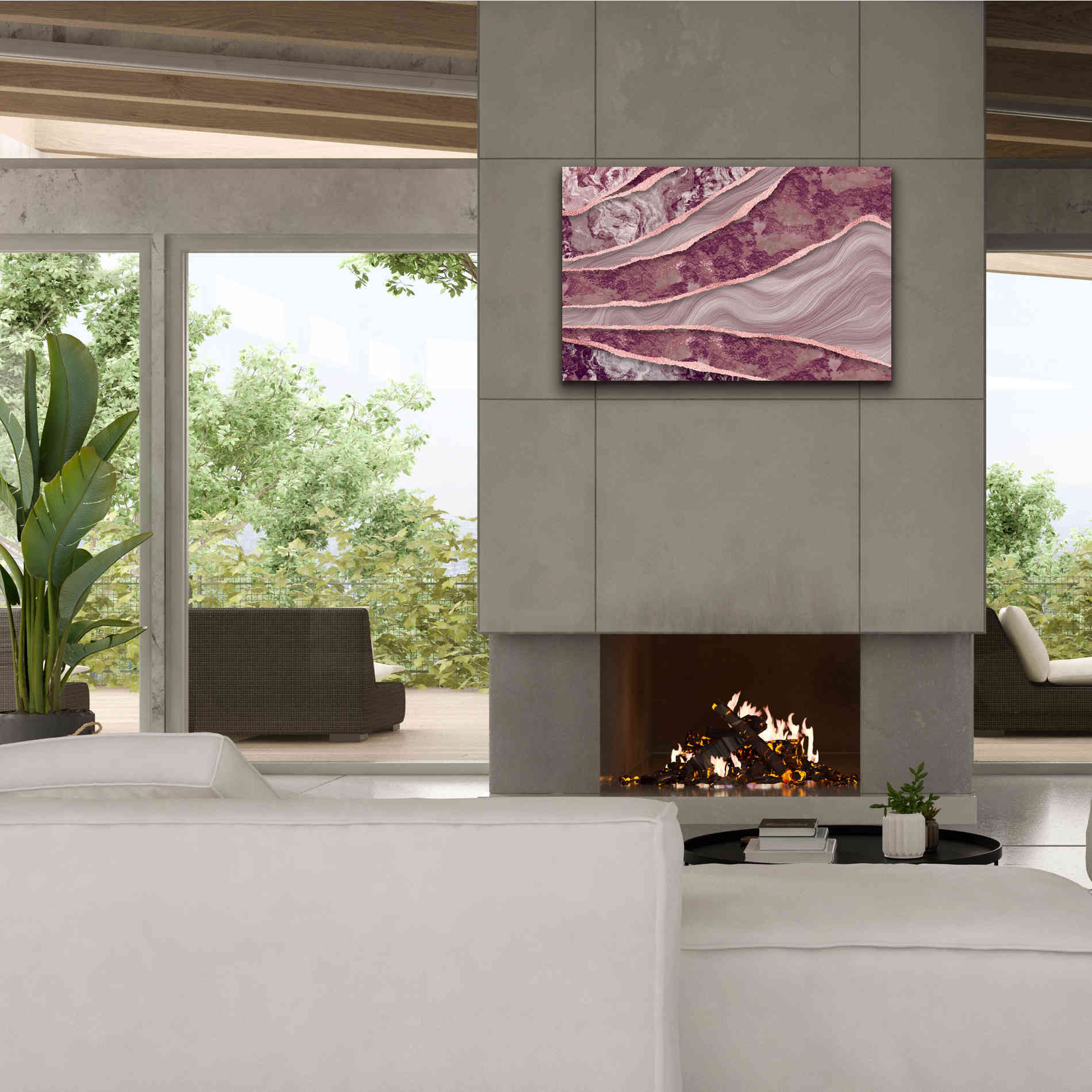 'Rose Quartz Marble And Stone' by Andrea Haase, Giclee Canvas Wall Art,40 x 26