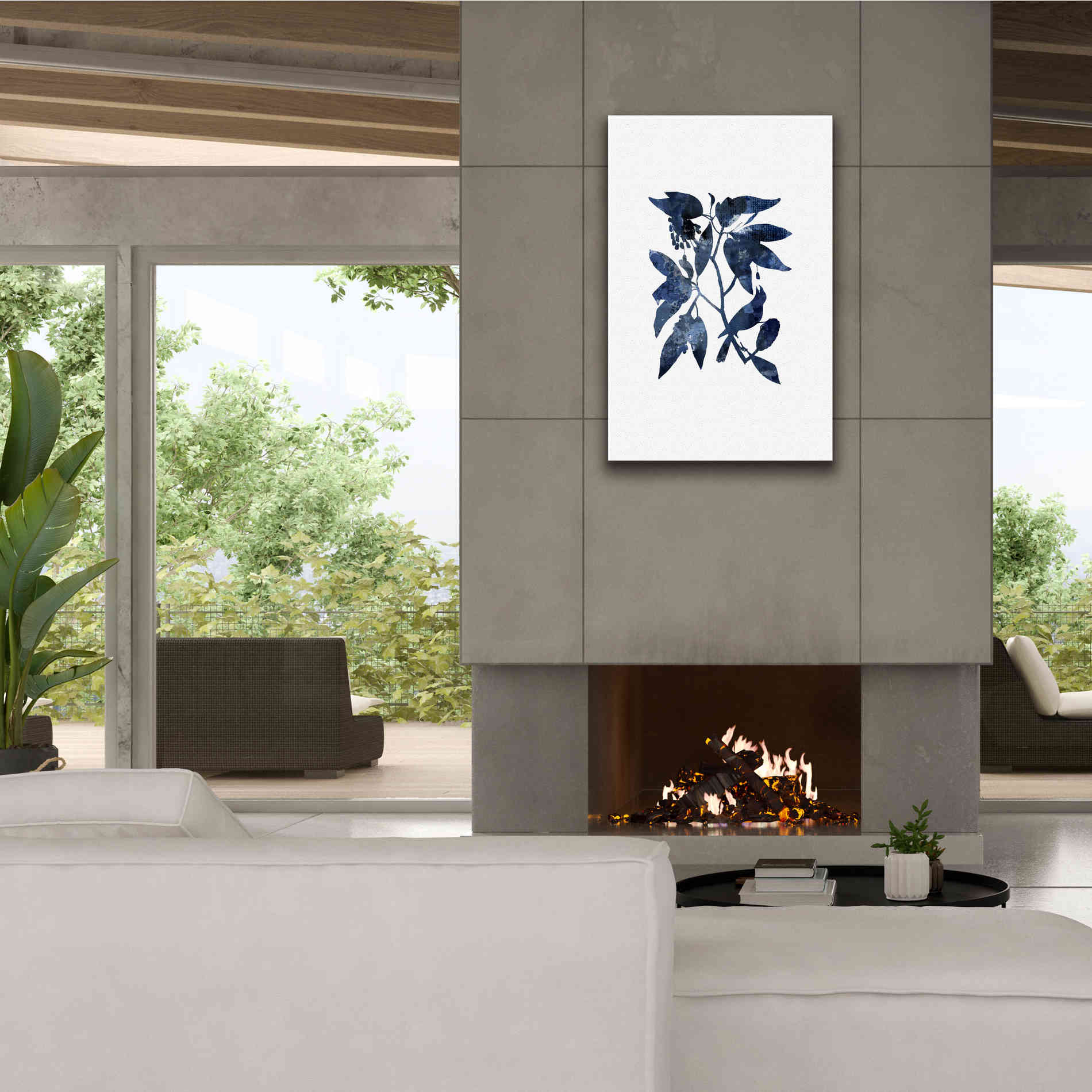 'Blue Night Bird' by Andrea Haase, Giclee Canvas Wall Art,26 x 40