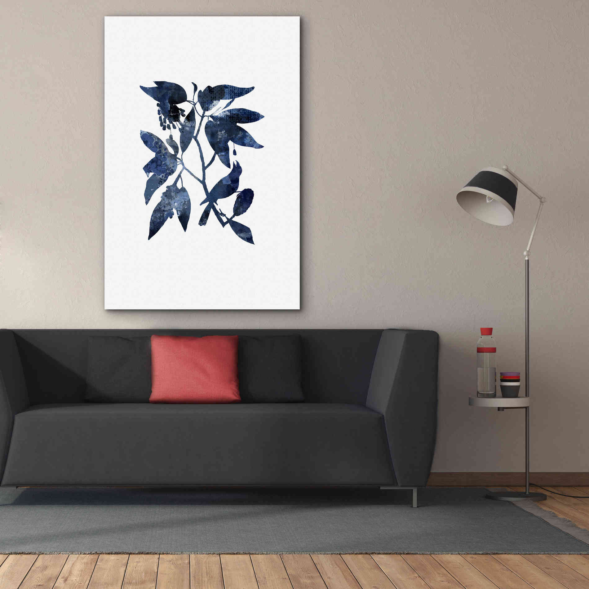 'Blue Night Bird' by Andrea Haase, Giclee Canvas Wall Art,40 x 60