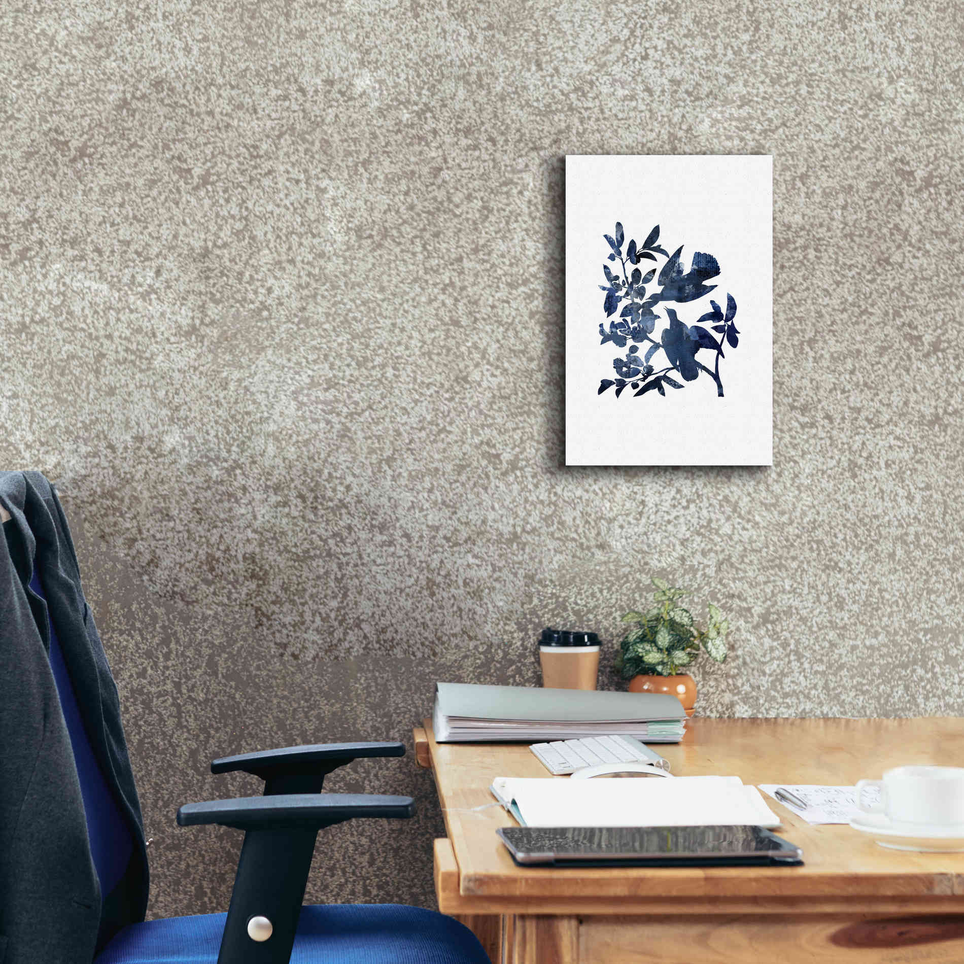 'Midnight Bluebirds' by Andrea Haase, Giclee Canvas Wall Art,12 x 18