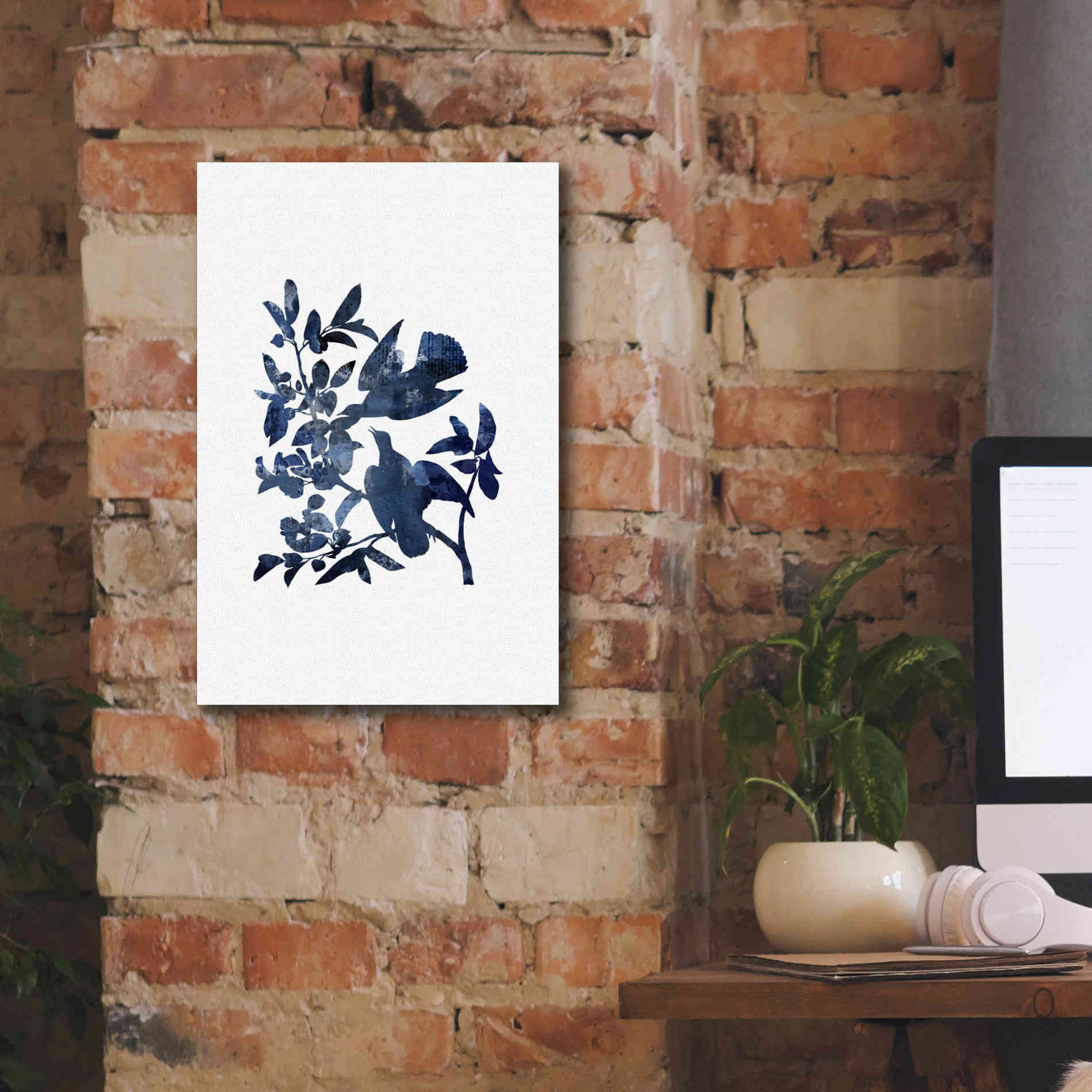 'Midnight Bluebirds' by Andrea Haase, Giclee Canvas Wall Art,12 x 18