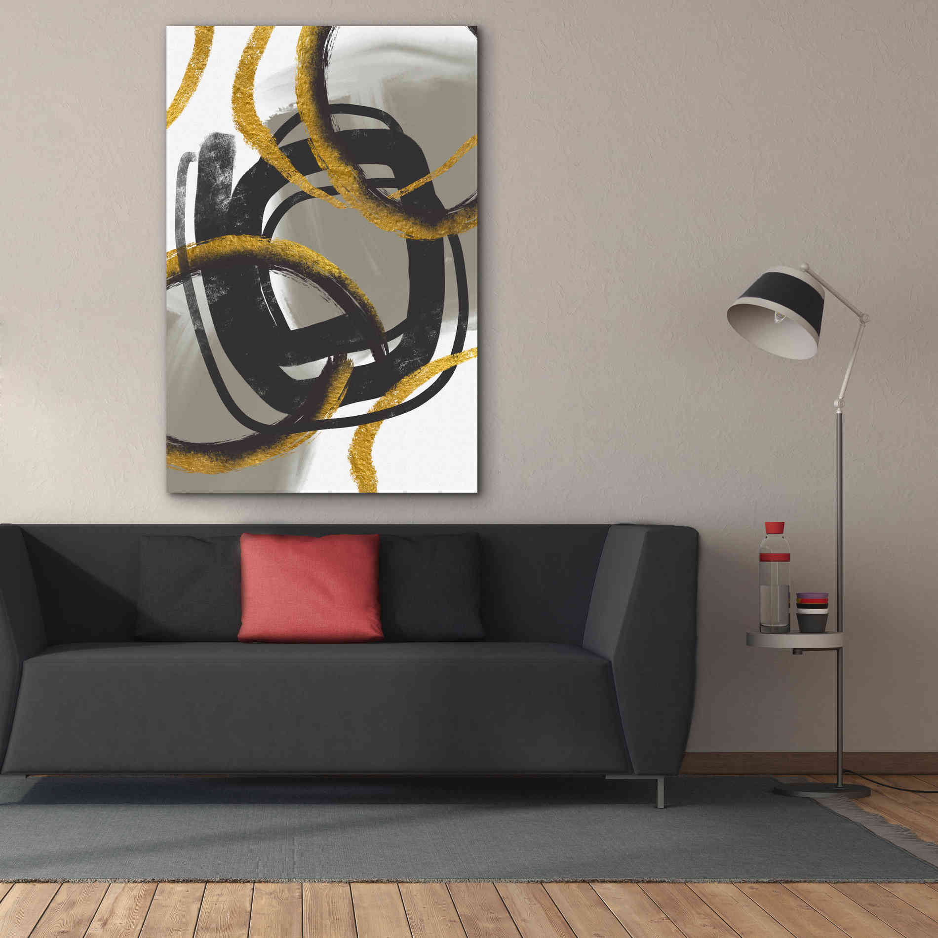 'Gold Meets Neutrals IV' by Andrea Haase Giclee Canvas Wall Art,40 x 60