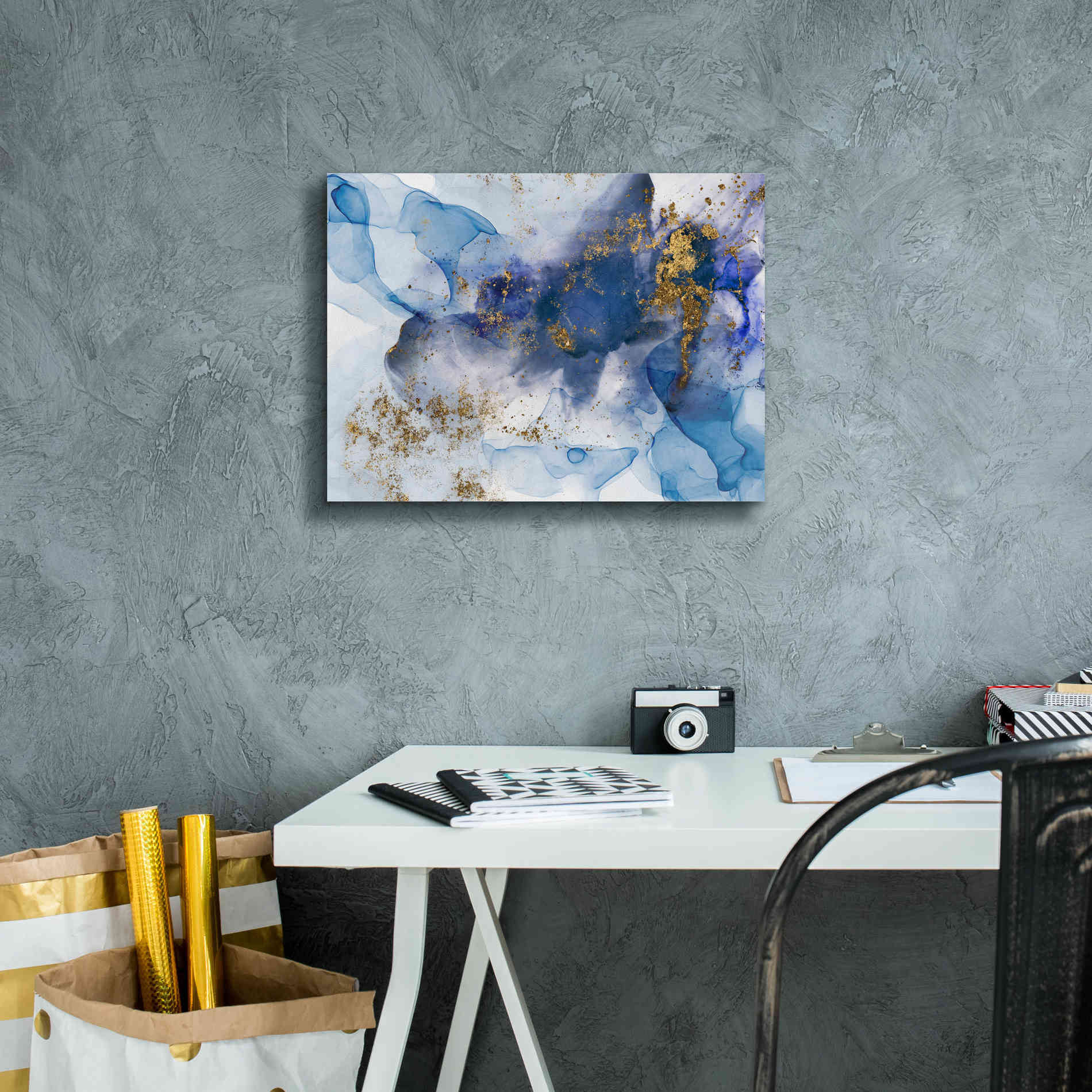 'Alcohol Ink Fantasy VI' by Andrea Haase Giclee Canvas Wall Art,16 x 12