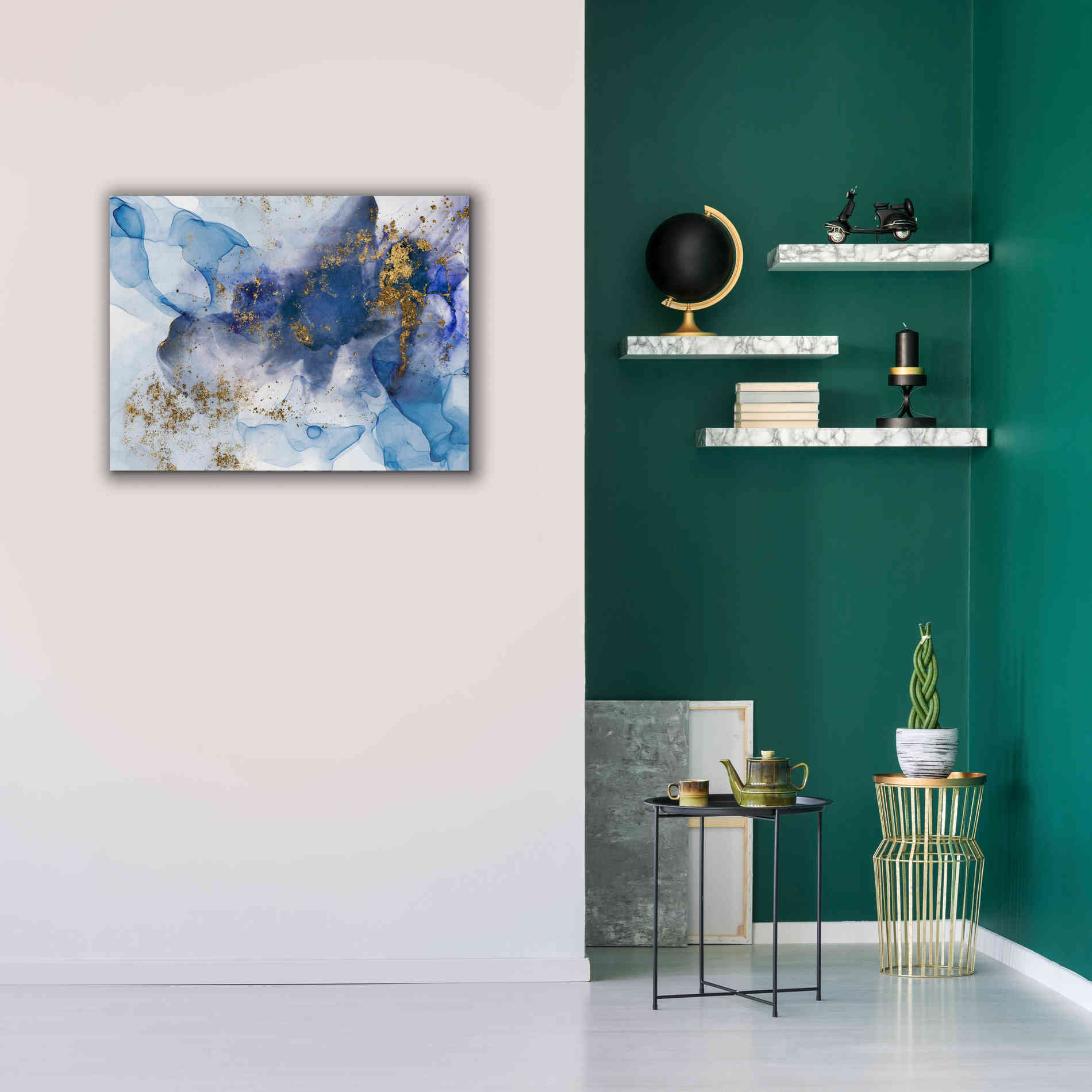 'Alcohol Ink Fantasy VI' by Andrea Haase Giclee Canvas Wall Art,34 x 26
