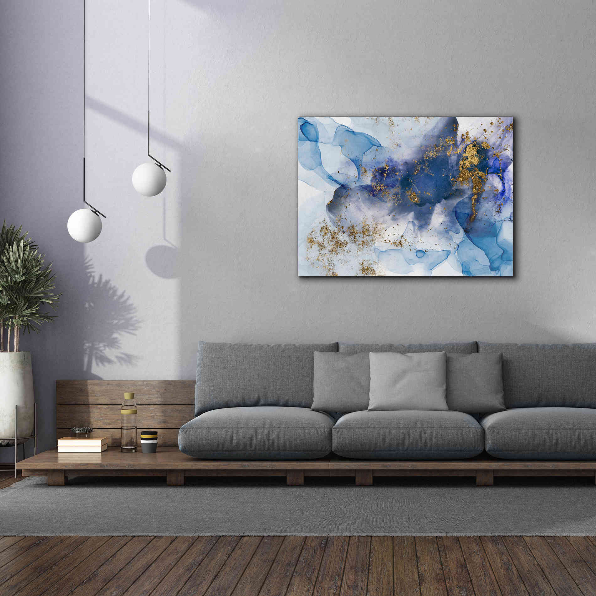 'Alcohol Ink Fantasy VI' by Andrea Haase Giclee Canvas Wall Art,54 x 40