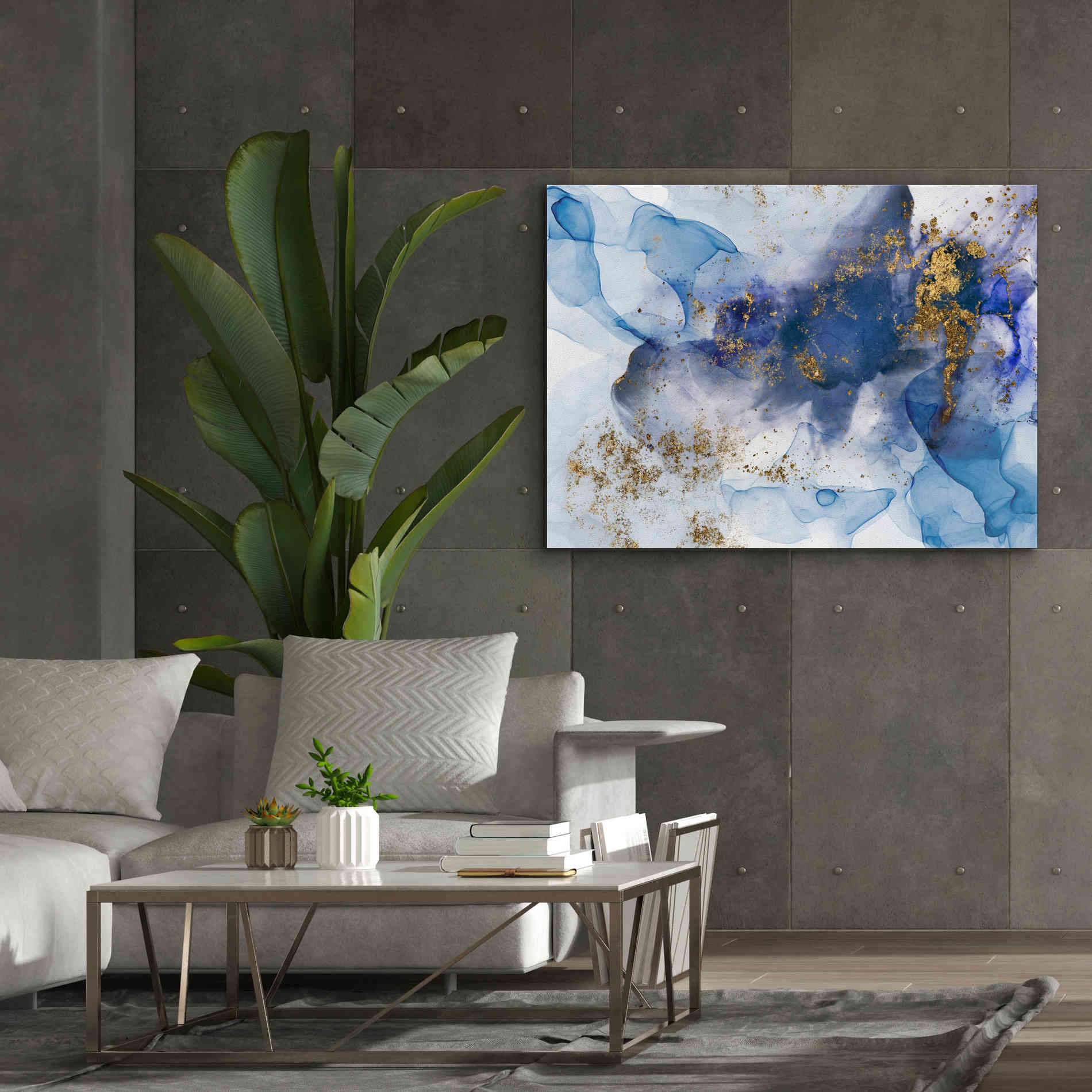 'Alcohol Ink Fantasy VI' by Andrea Haase Giclee Canvas Wall Art,54 x 40