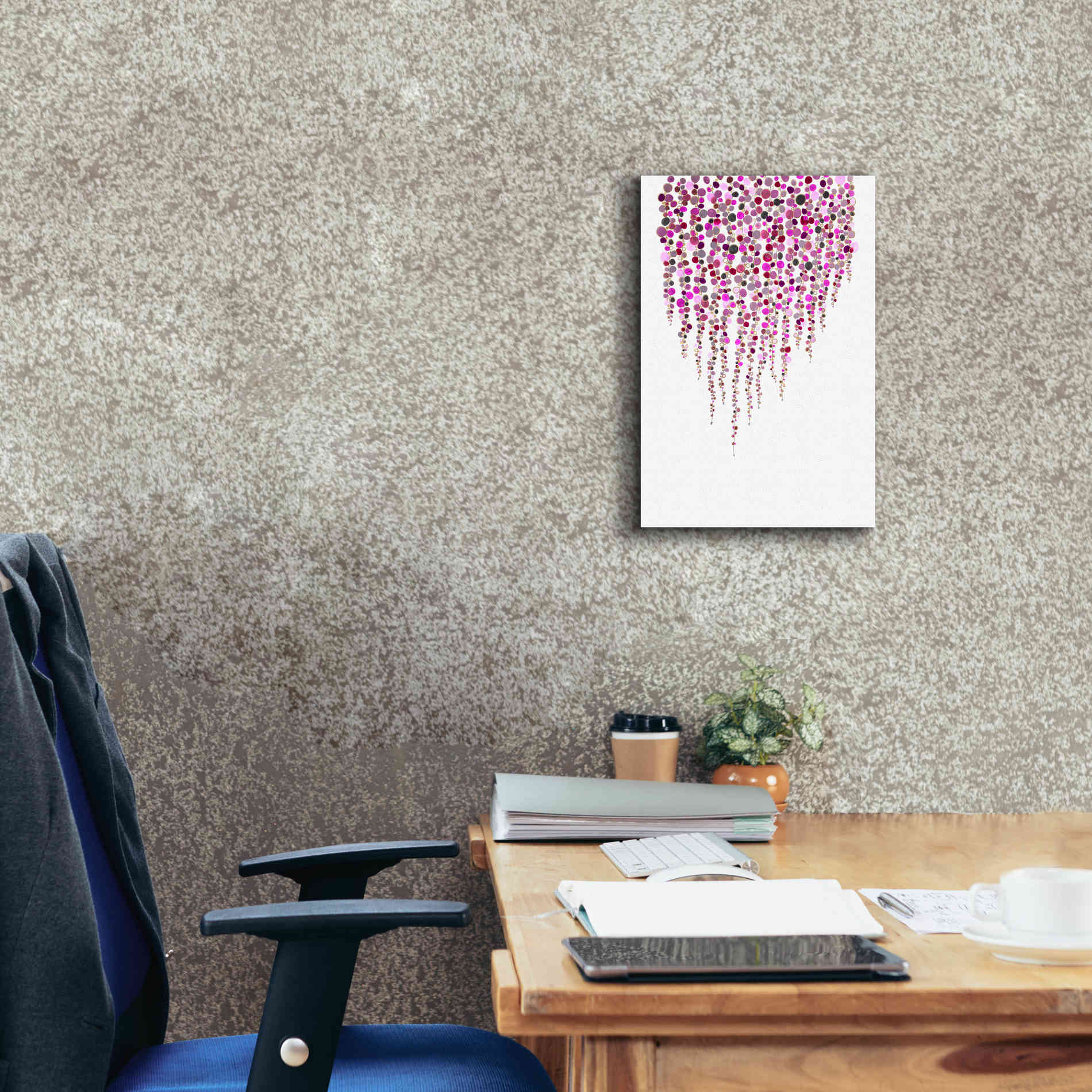 'Fancy Dots Pink' by Andrea Haase Giclee Canvas Wall Art,12 x 18