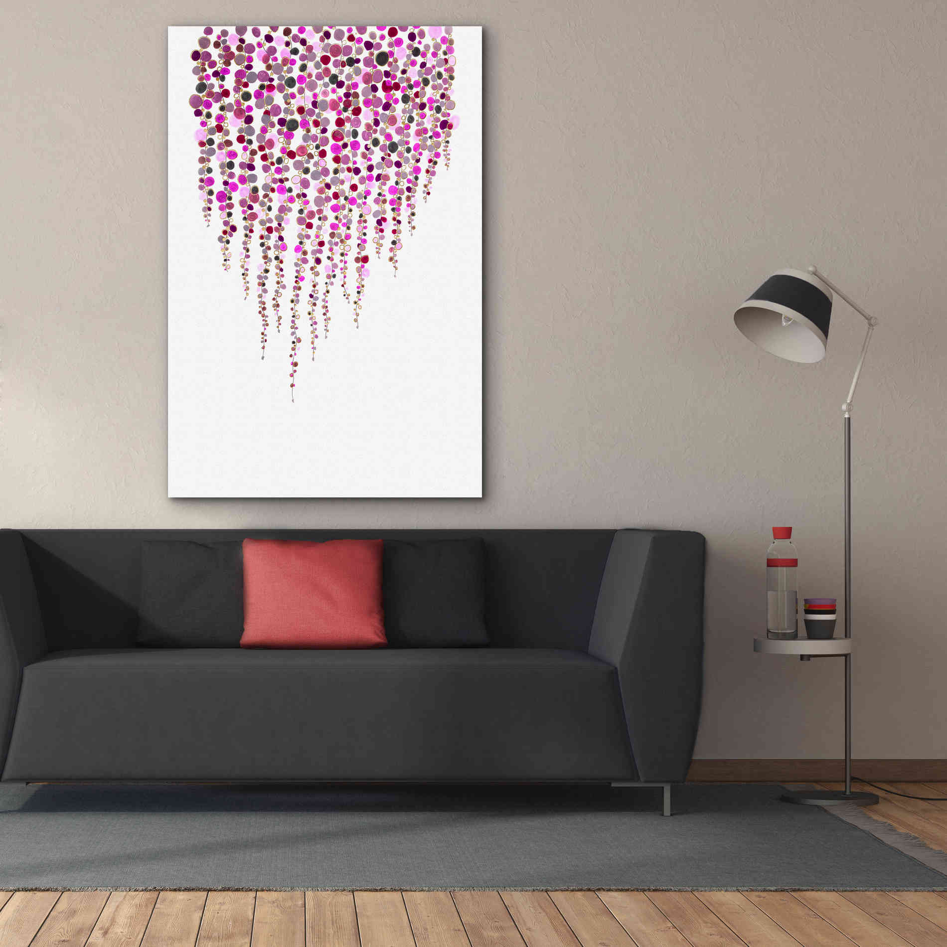 'Fancy Dots Pink' by Andrea Haase Giclee Canvas Wall Art,40 x 60