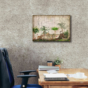'Wild Animals Paradise Green' by Andrea Haase Giclee Canvas Wall Art,26 x 18