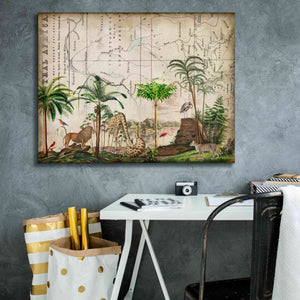 'Wild Animals Paradise Green' by Andrea Haase Giclee Canvas Wall Art,34 x 26