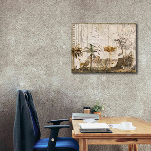 'Wild Animals Paradise Brown' by Andrea Haase Giclee Canvas Wall Art,34 x 26