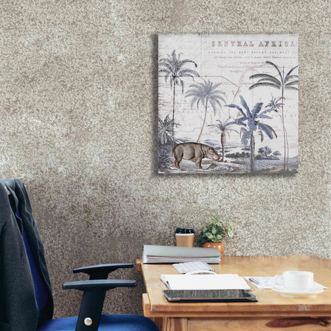 Image of 'Hippo Adventure' by Andrea Haase Giclee Canvas Wall Art,26 x 26