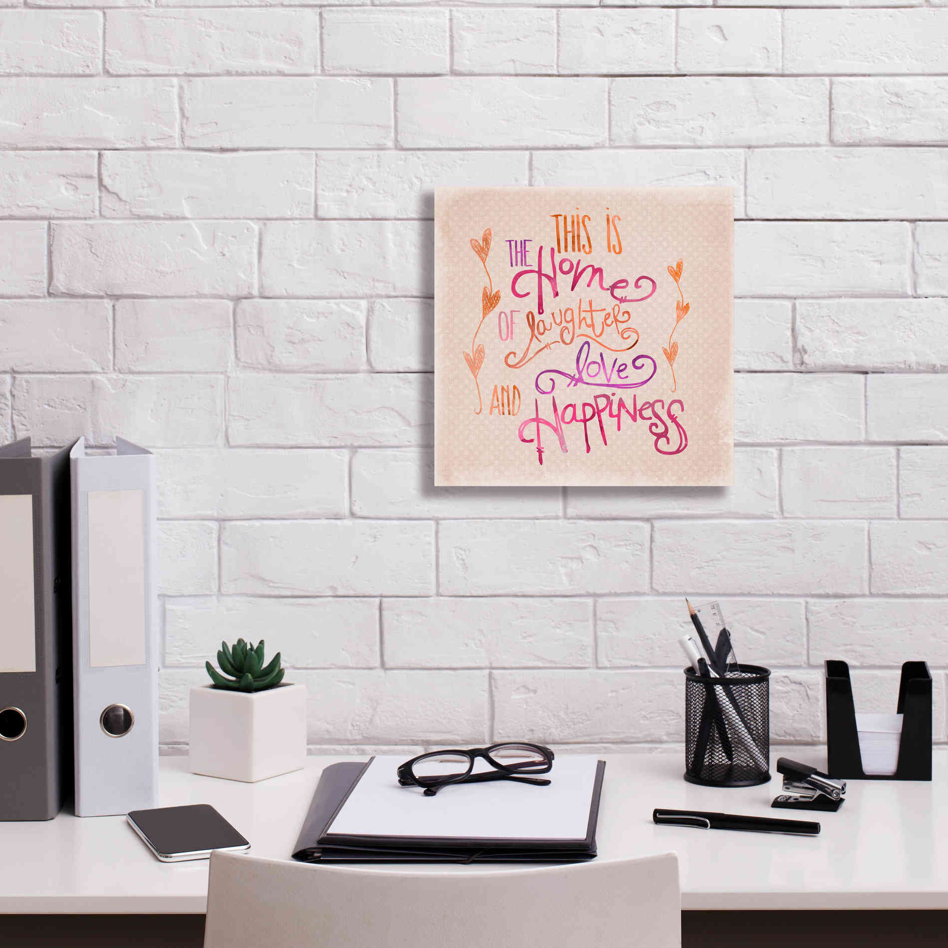 'Home Of Happiness' by Andrea Haase Giclee Canvas Wall Art,12 x 12