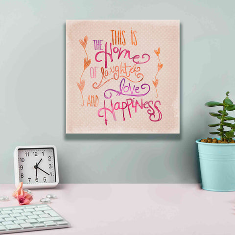 Image of 'Home Of Happiness' by Andrea Haase Giclee Canvas Wall Art,12 x 12