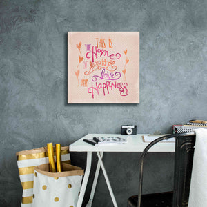 'Home Of Happiness' by Andrea Haase Giclee Canvas Wall Art,18 x 18