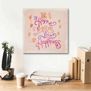 'Home Of Happiness' by Andrea Haase Giclee Canvas Wall Art,18 x 18