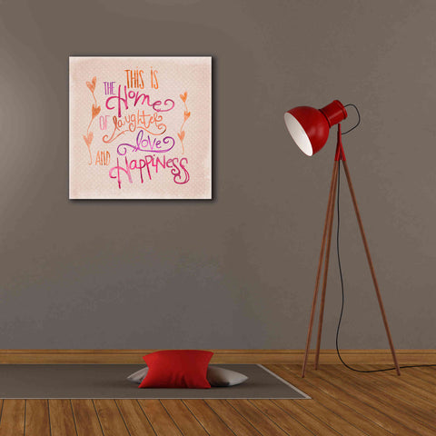 Image of 'Home Of Happiness' by Andrea Haase Giclee Canvas Wall Art,26 x 26