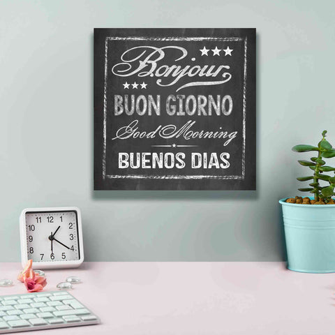 Image of 'Chalkboard Greeting' by Andrea Haase Giclee Canvas Wall Art,12 x 12