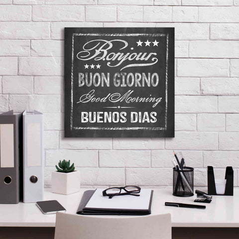 Image of 'Chalkboard Greeting' by Andrea Haase Giclee Canvas Wall Art,18 x 18