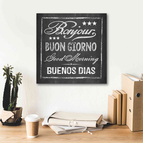 Image of 'Chalkboard Greeting' by Andrea Haase Giclee Canvas Wall Art,18 x 18