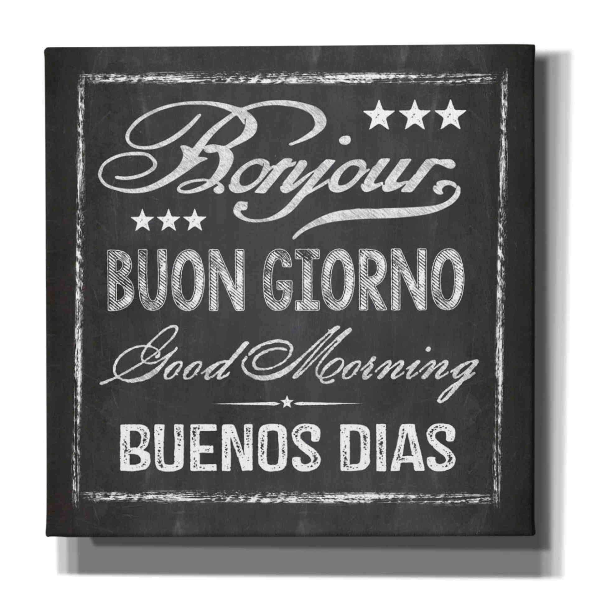 'Chalkboard Greeting' by Andrea Haase Giclee Canvas Wall Art