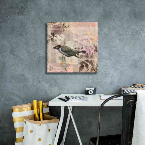 Image of 'Nostalgic Bird Collage' by Andrea Haase Giclee Canvas Wall Art,18 x 18