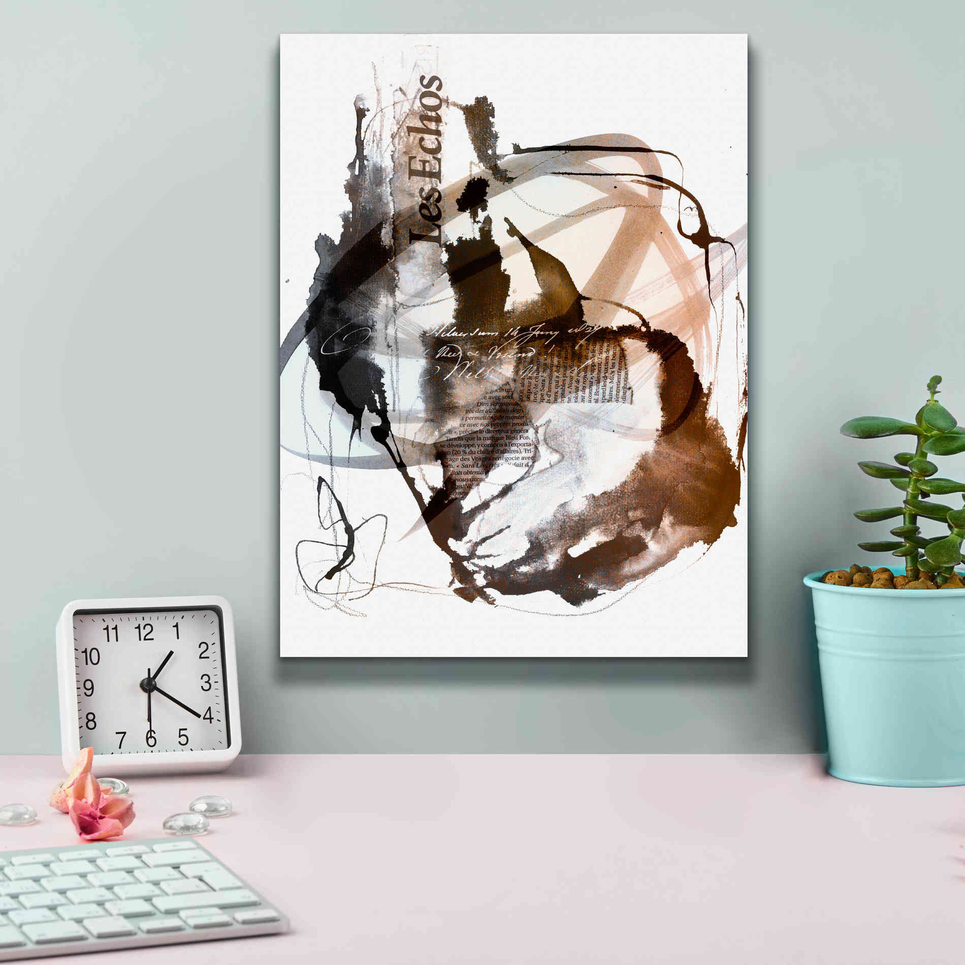 'Story Of Passion Brown' by Andrea Haase Giclee Canvas Wall Art,12 x 16