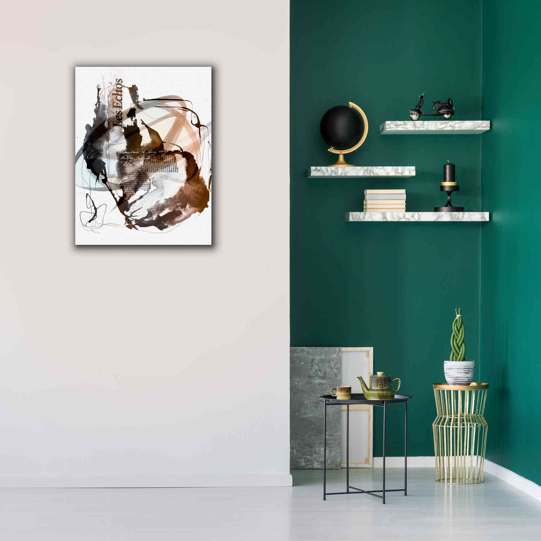 'Story Of Passion Brown' by Andrea Haase Giclee Canvas Wall Art,26 x 34