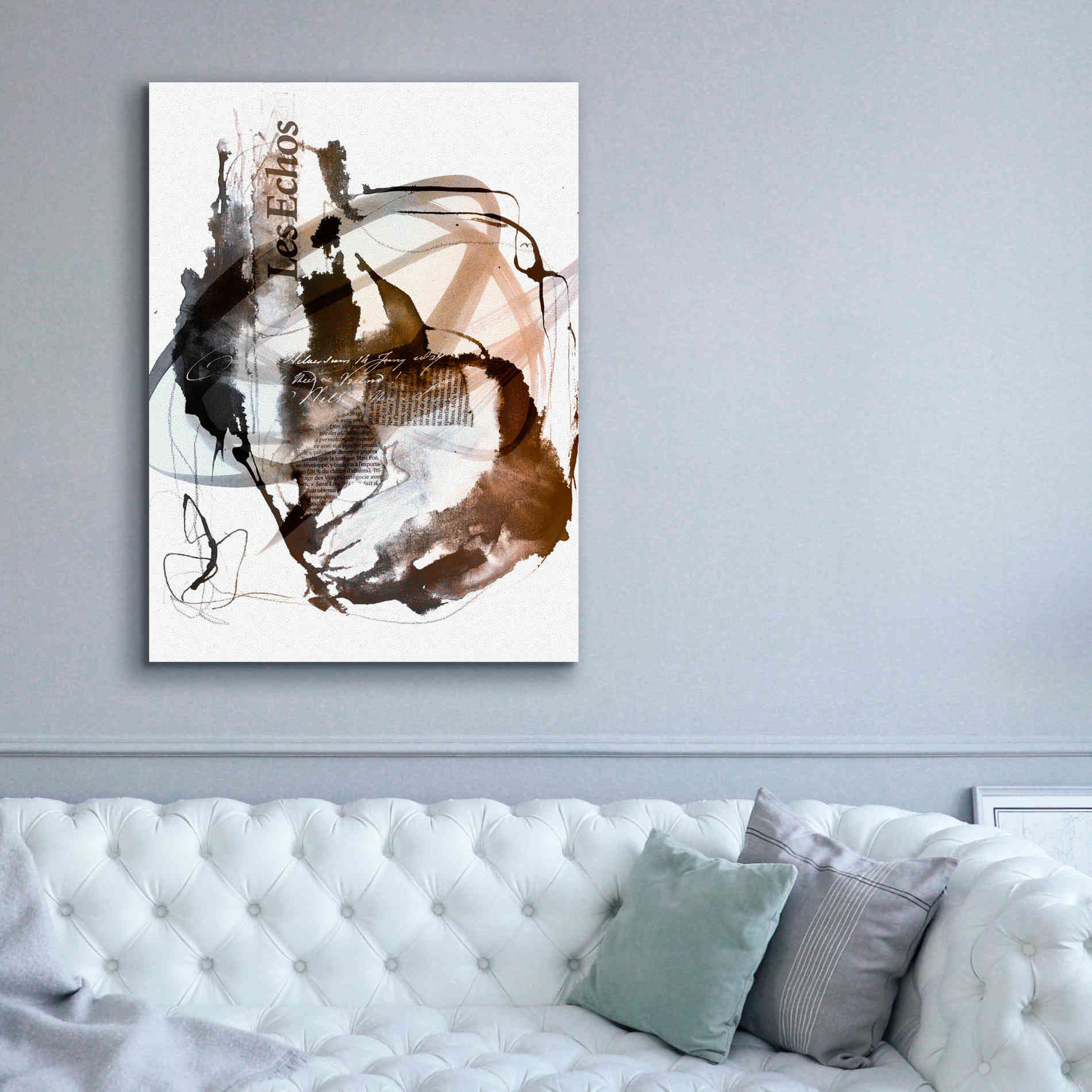 'Story Of Passion Brown' by Andrea Haase Giclee Canvas Wall Art,40 x 54