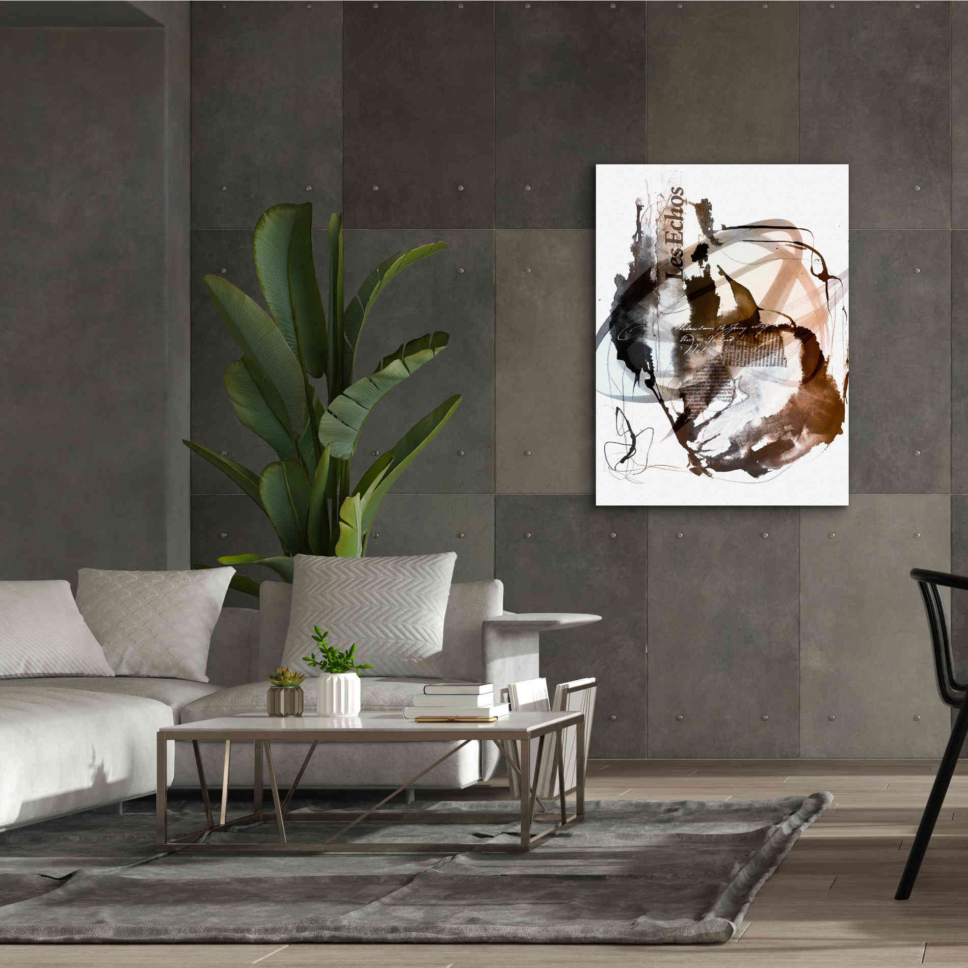 'Story Of Passion Brown' by Andrea Haase Giclee Canvas Wall Art,40 x 54