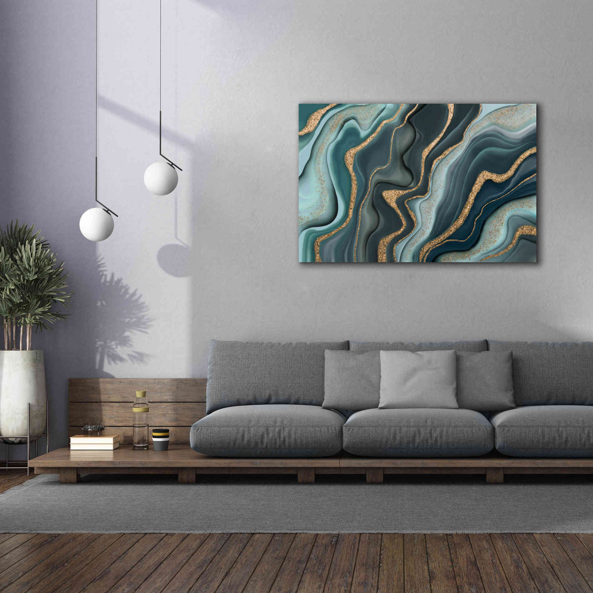 'Marbled Ink' by Andrea Haase Giclee Canvas Wall Art,60 x 40