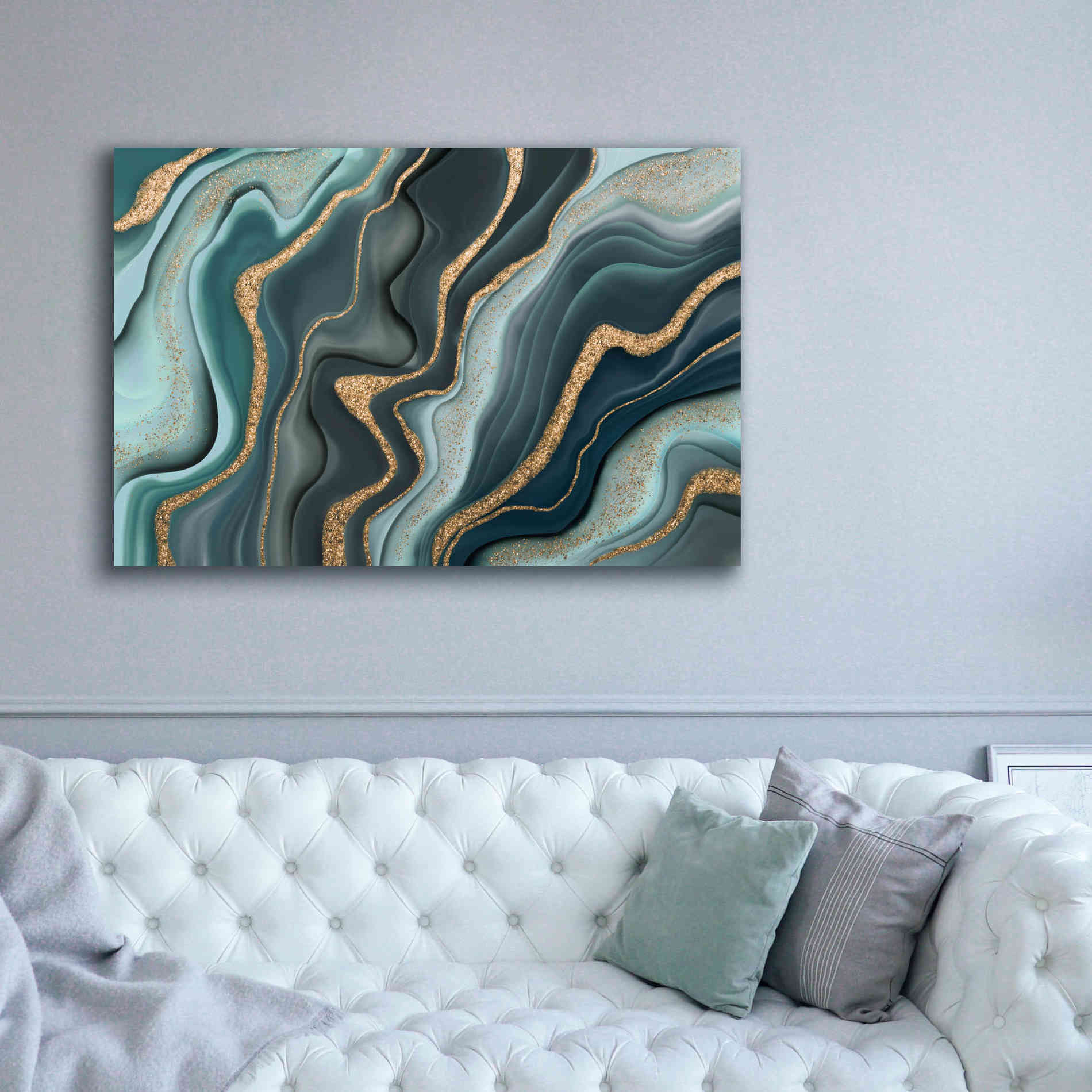 'Marbled Ink' by Andrea Haase Giclee Canvas Wall Art,60 x 40
