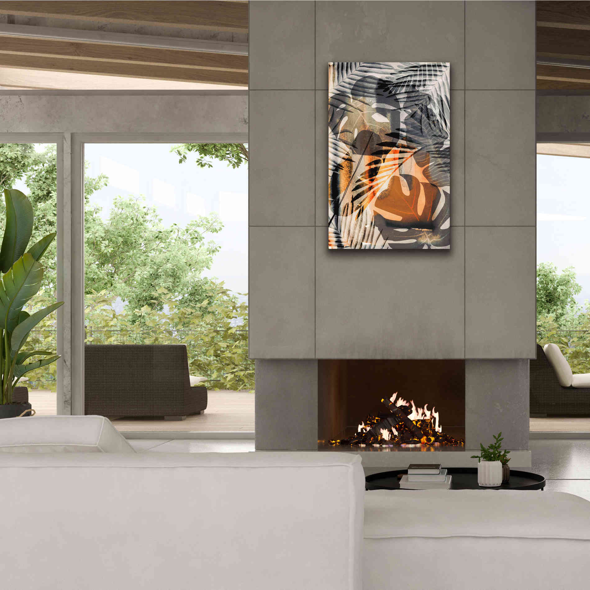 'Exotic Night Orange' by Andrea Haase Giclee Canvas Wall Art,26 x 40