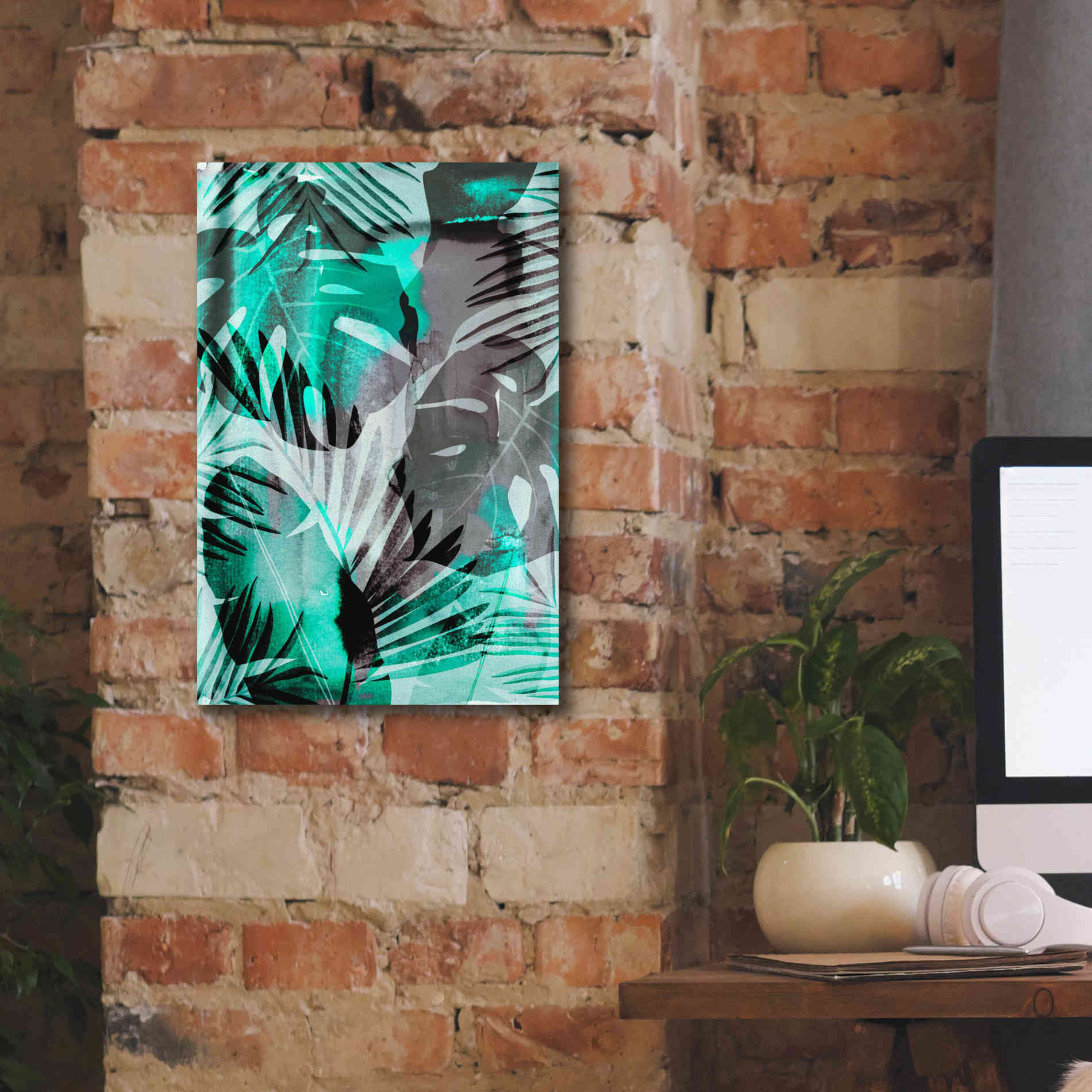 'Exotic Journey Green' by Andrea Haase Giclee Canvas Wall Art,12 x 18