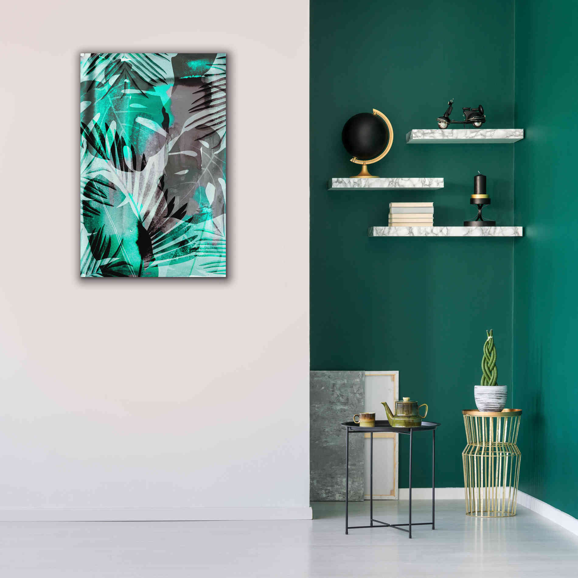 'Exotic Journey Green' by Andrea Haase Giclee Canvas Wall Art,26 x 40