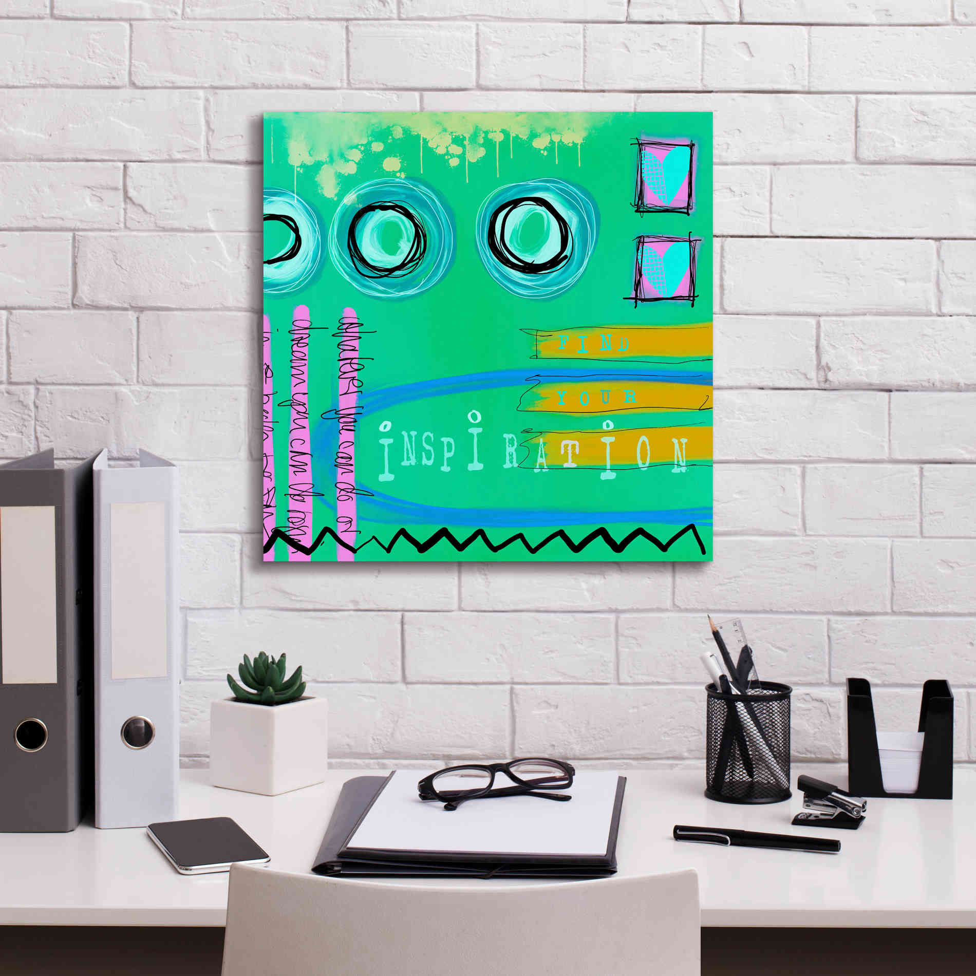 'Abstract Inspiration' by Andrea Haase Giclee Canvas Wall Art,18 x 18