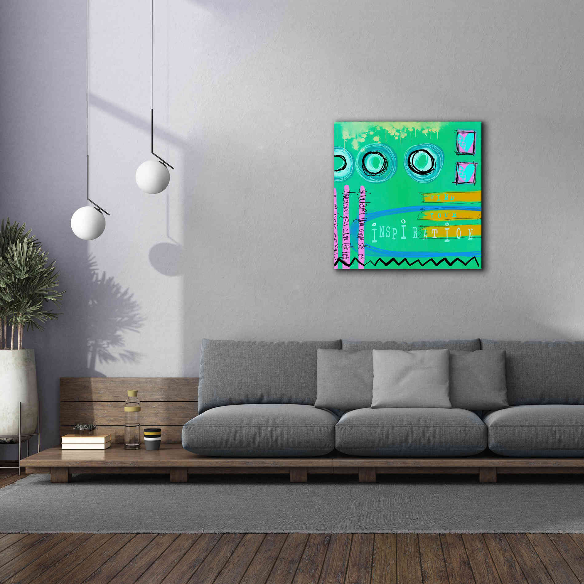 'Abstract Inspiration' by Andrea Haase Giclee Canvas Wall Art,37 x 37