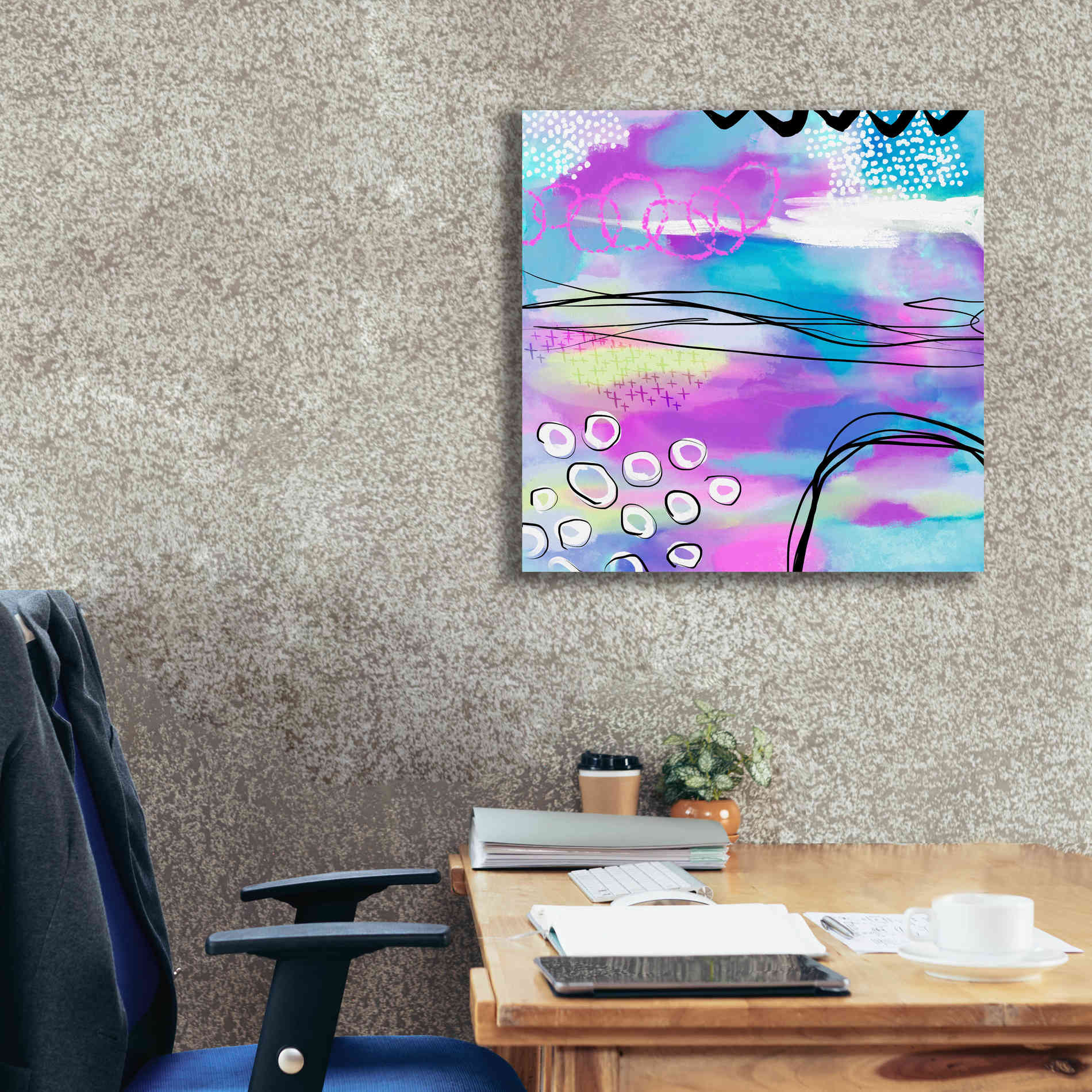 'Abstract Summer Dream' by Andrea Haase Giclee Canvas Wall Art,26 x 26