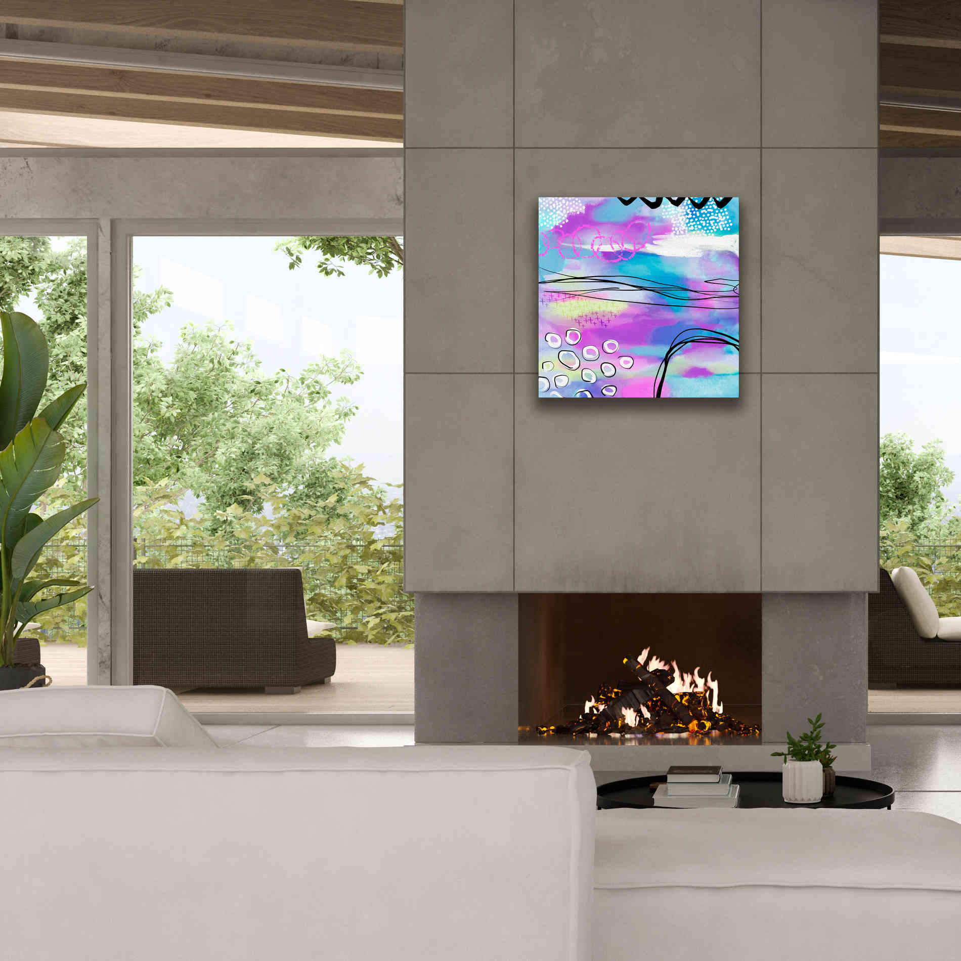 'Abstract Summer Dream' by Andrea Haase Giclee Canvas Wall Art,26 x 26