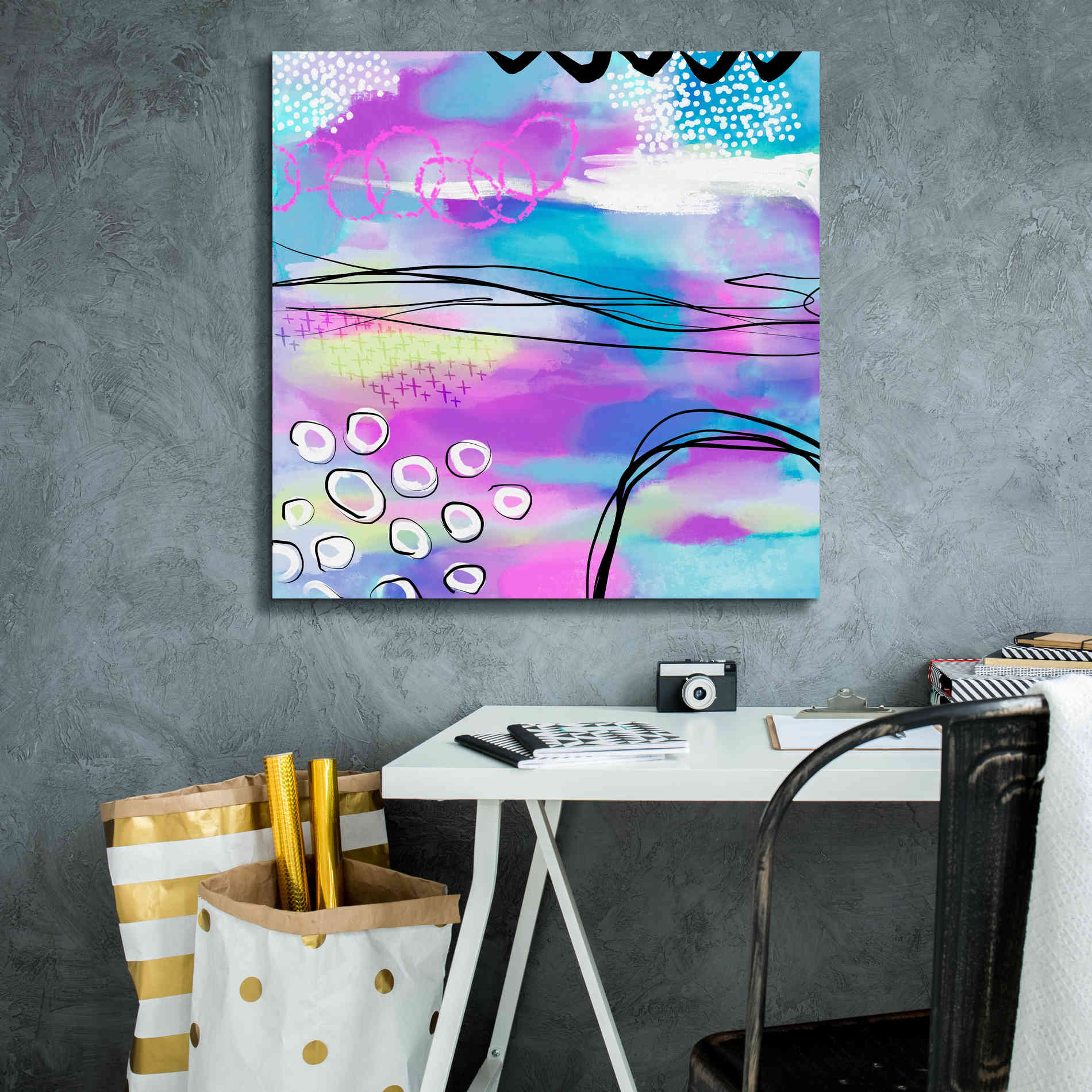 'Abstract Summer Dream' by Andrea Haase Giclee Canvas Wall Art,26 x 26