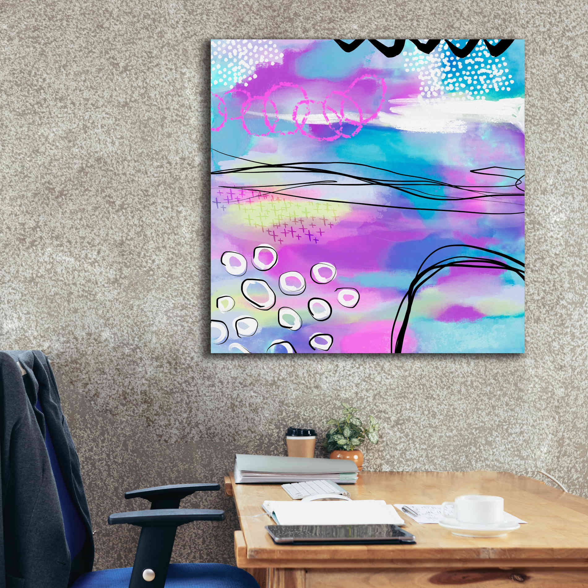 'Abstract Summer Dream' by Andrea Haase Giclee Canvas Wall Art,37 x 37