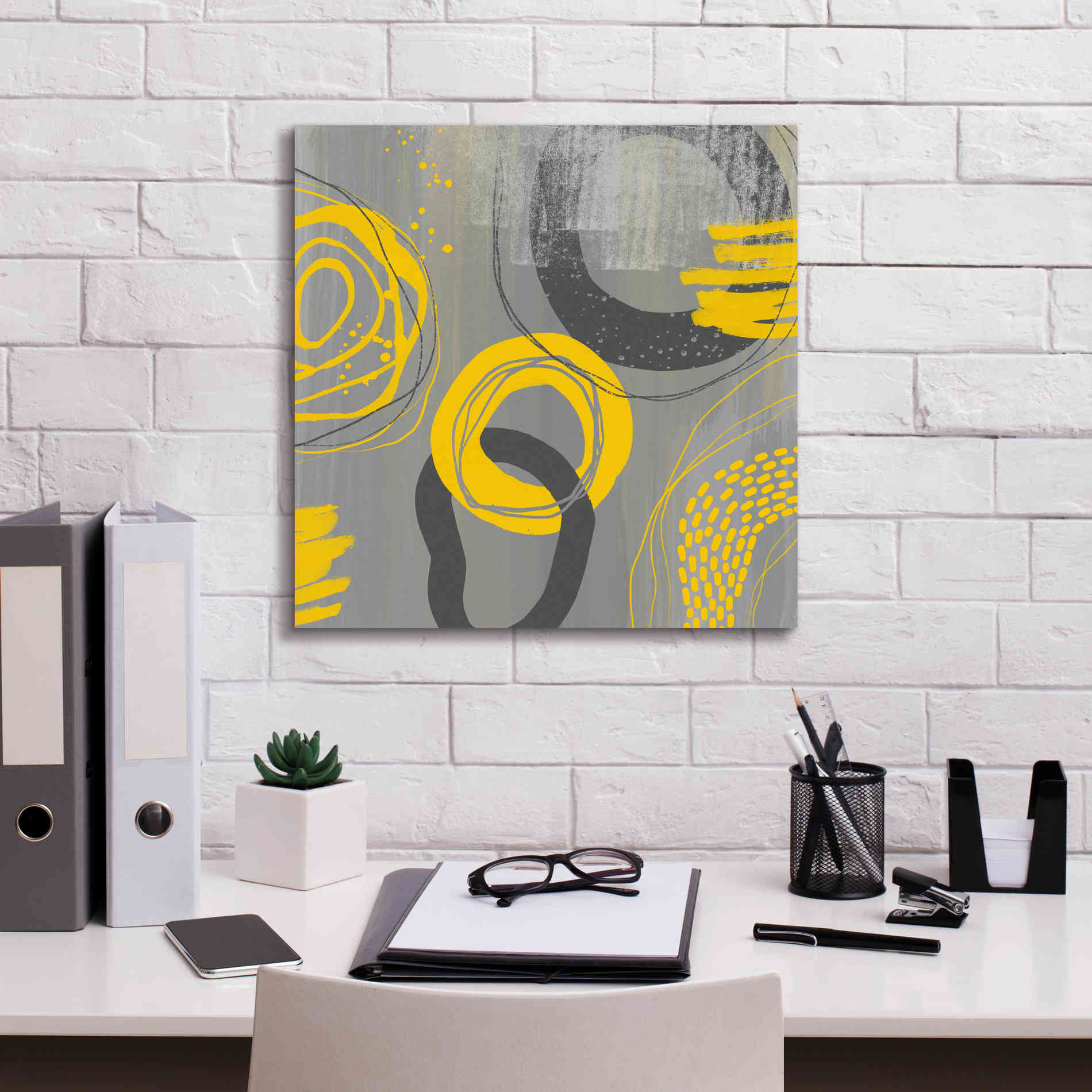 'Abstract Summer Fun' by Andrea Haase Giclee Canvas Wall Art,18 x 18