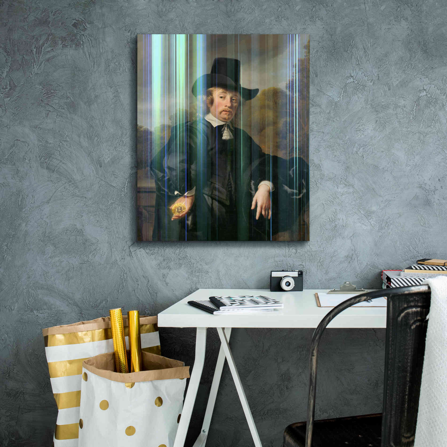 'History Meets Future III' by Andrea Haase Giclee Canvas Wall Art,20 x 24
