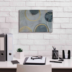 'Golden Line Abstraction' by Andrea Haase Giclee Canvas Wall Art,18 x 12