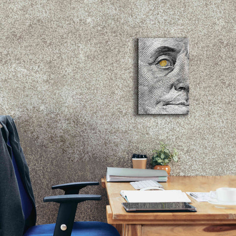 Image of 'Money Rules The World' by Andrea Haase Giclee Canvas Wall Art,12 x 18
