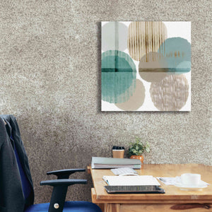 'Teal Harmony I' by Flora Kouta Giclee Canvas Wall Art,26 x 26